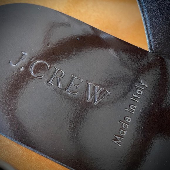 J. Crew Silver Leather Tabbie T-Strap Sandals 7M - Picture 6 of 11